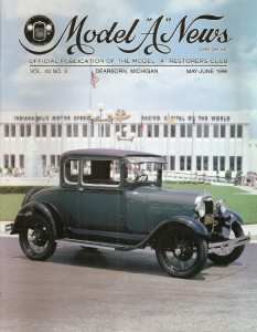 MODEL A NEWS 1996 MAY - HOOD RETAINER, COWL LACING, TEA CUP TAIL LAMP SHELL